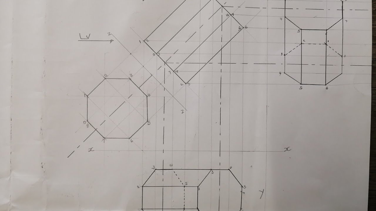 Prisms and Pyramid/Engineering Drawing N1(26/03/24) Part 4️⃣