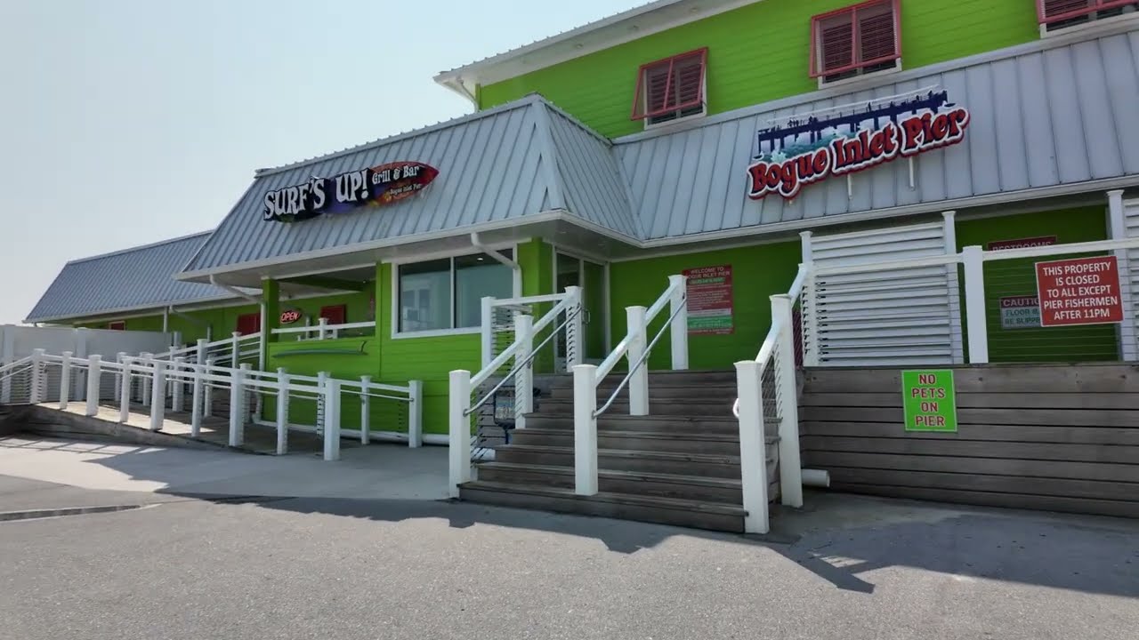 Bogue Inlet Pier 4K Walk - Relax at Emerald Isle NC's Iconic Spot