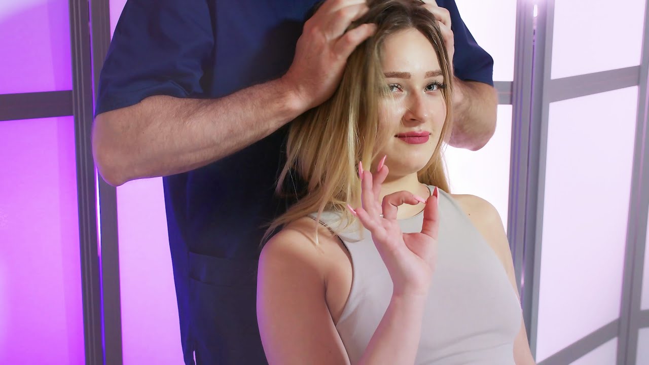 Indian Massage. Head Massage. Chiropractic funny Massage
