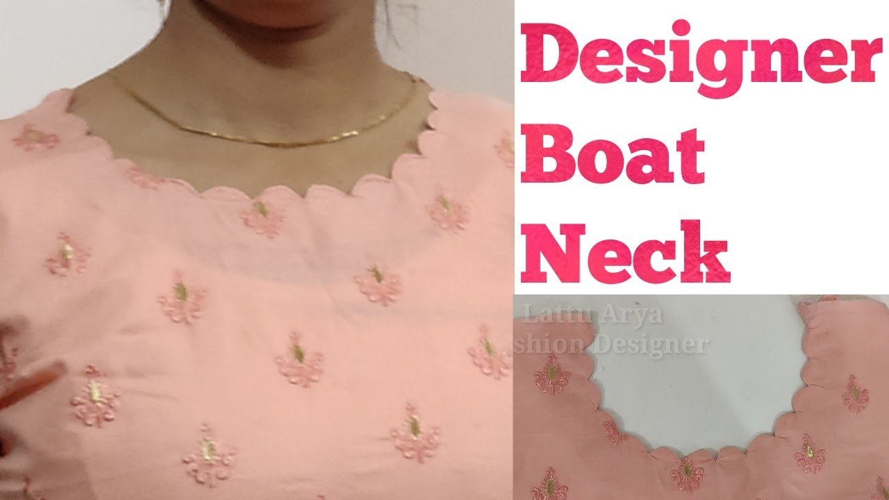 सुंदर boat neckडिजाईन।  New designer Boat neck design/ boat neck कूर्ती, top सभी के लिए
