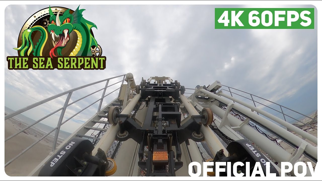 Official Sea Serpent backwards on-ride 4K POV @60fps - Moreys Piers, Wildwood NJ