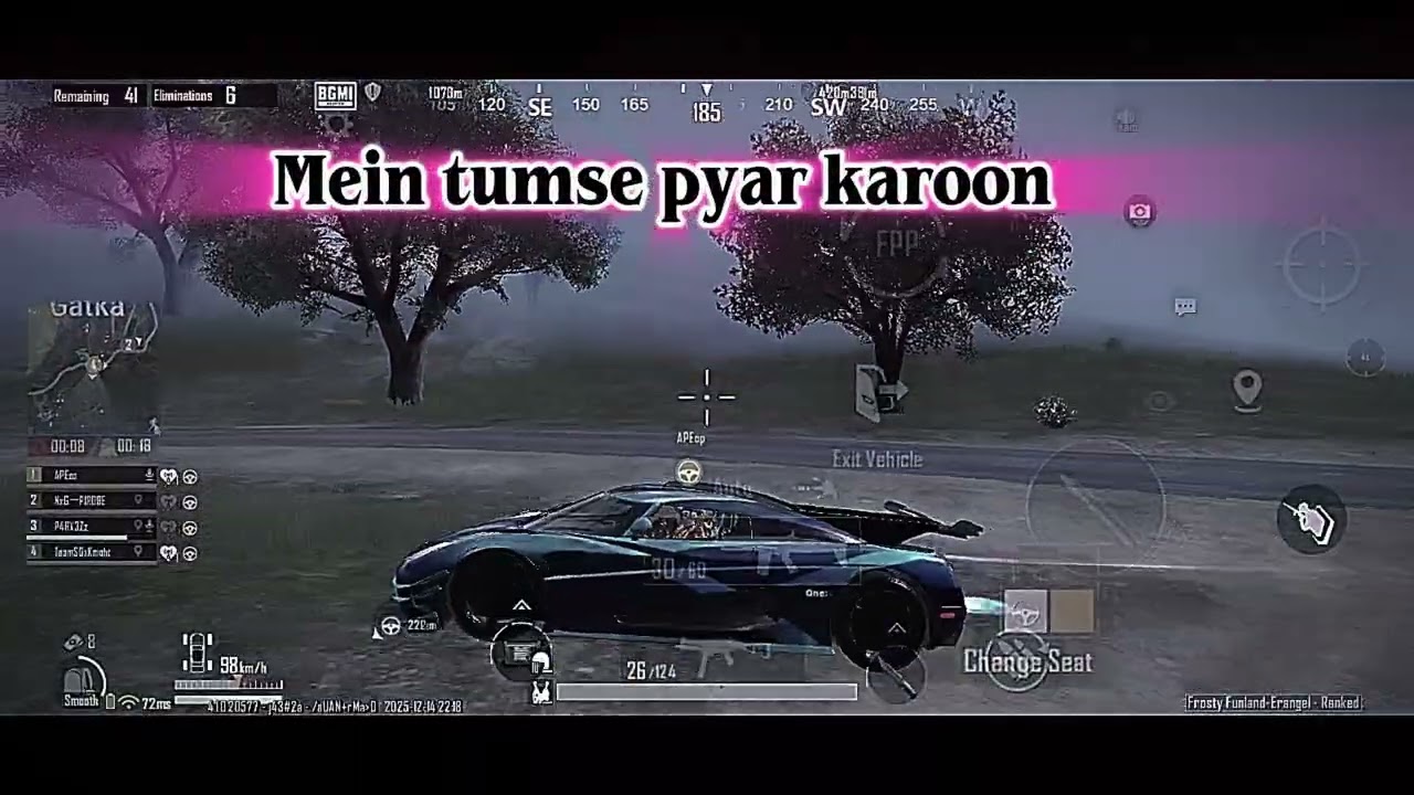 car editing BGMI 