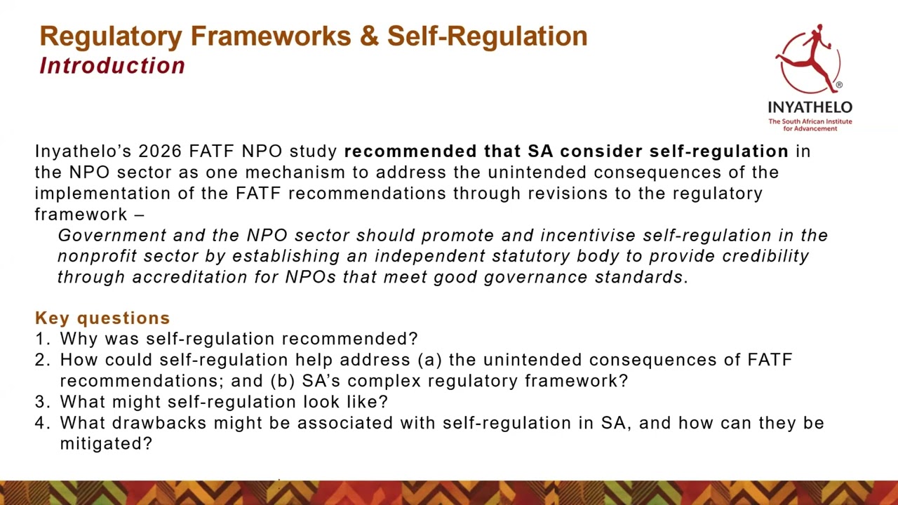 18 February 2026 - NPOWG Webinar Series  Self-Regulation