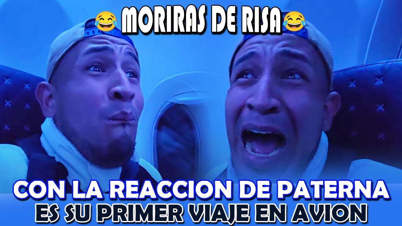 PATERNA LA PASO MAL😁 ES SU PRIMER VIAJE EN AVION y así reacciono cuando sintió que despegaron