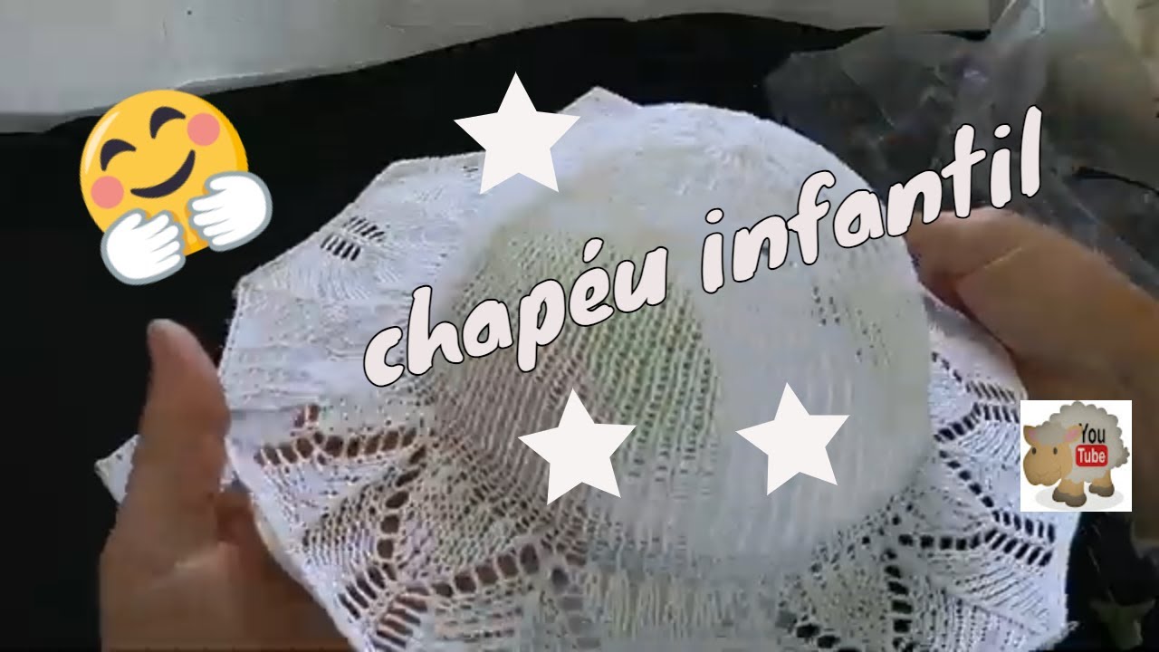 chapéu infantil endurecido feito em tricô à máquina