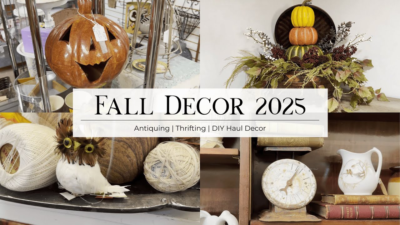 🍂 NEW Fall 2025 Goodwill Thrifting & Antiquing | Cozy DIY Fall Home Decor