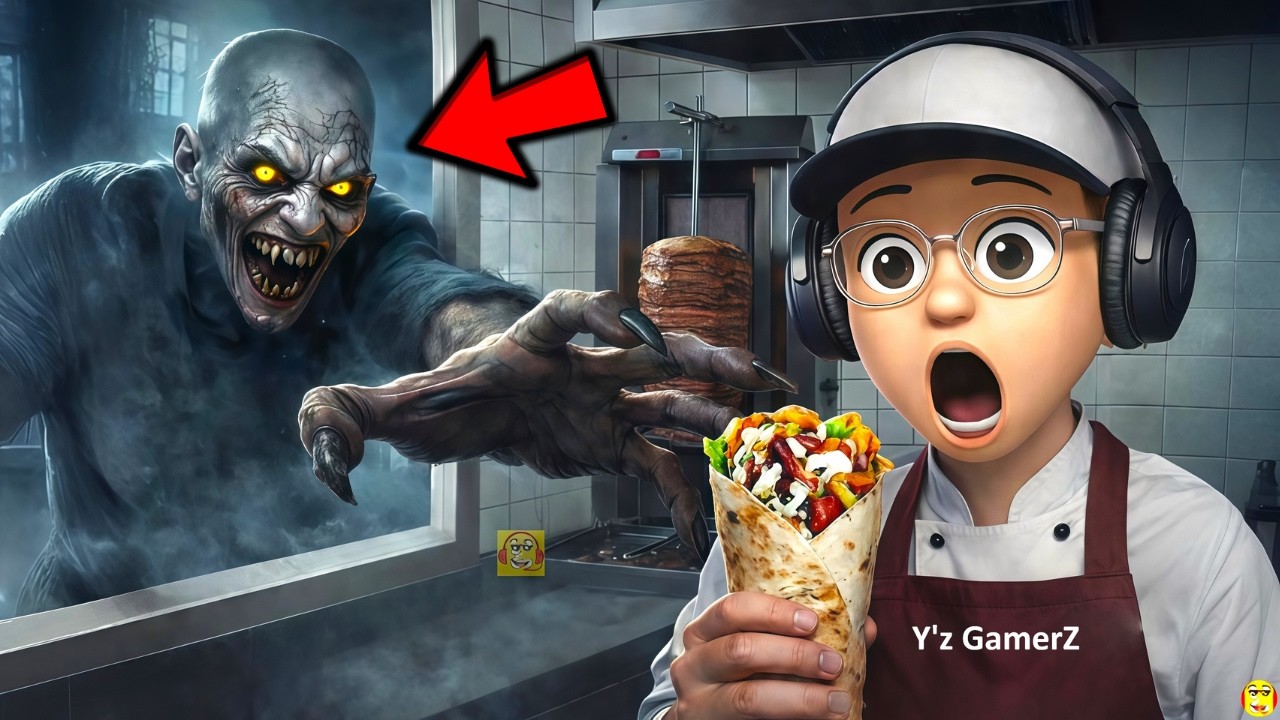 MY FIRST NIGHT SHIFT AT A SHAWARMA SHOP IN NIGHT | SCARY SHAWARMA KIOSK