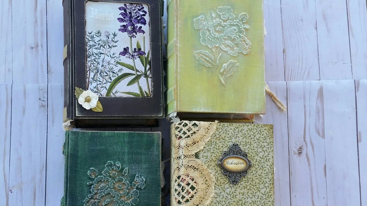 Herb Themed Hardcover Journal Flip Through (All Sold. Thank You