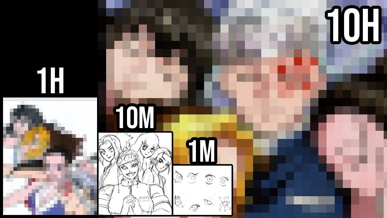 Drawing CHALLENGE |1M, 10M, 1H, 10H| TENGEN, MAKIO, SUMA and HINATSURU [Demon Slayer]