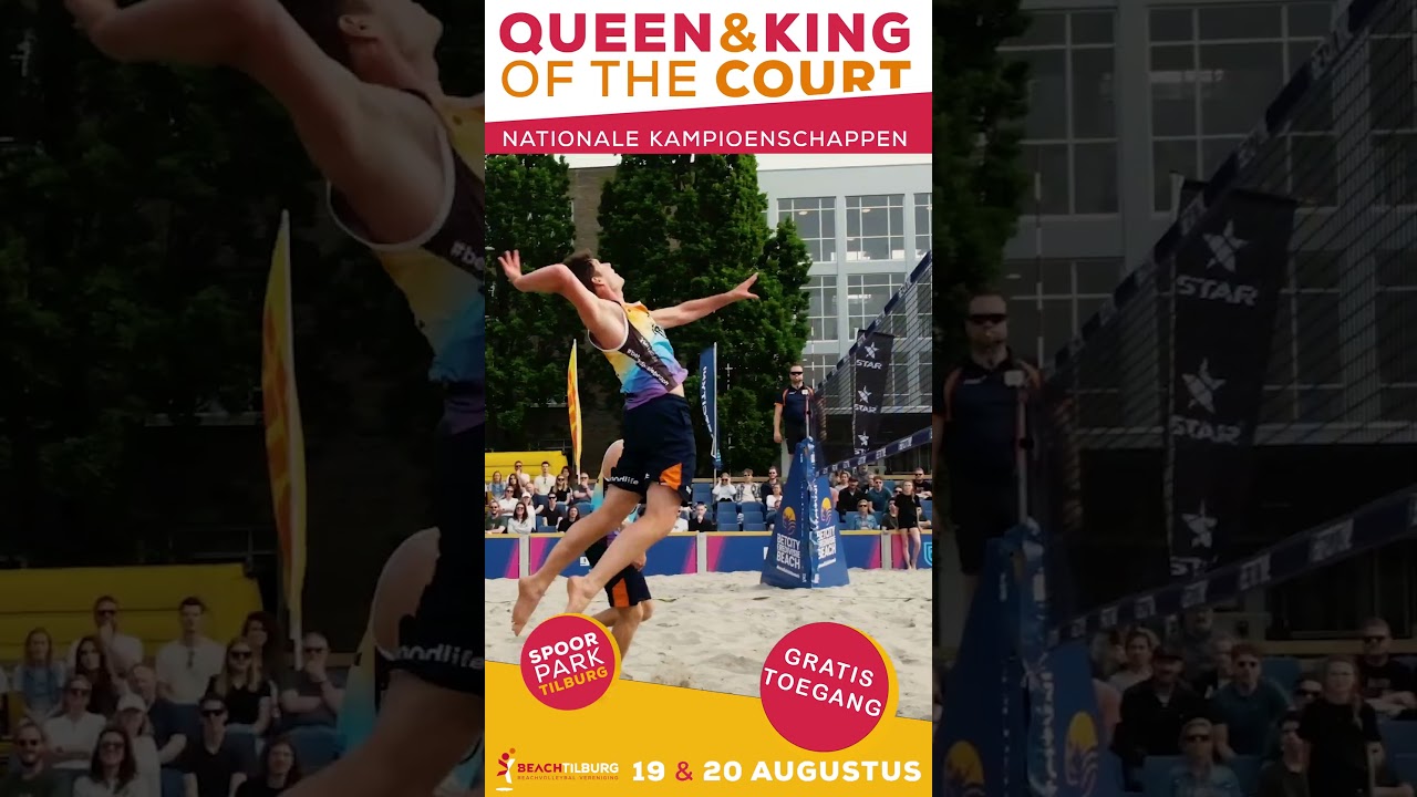 King of the Court beachvolleybaltoernooi op 19 & 20 augustus 2023 in het spoorpark te Tilburg.