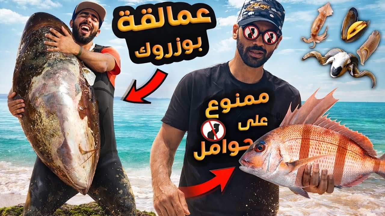 الوصفة التي يحلم بها كل صياد ؟سمك الباجو معمر بالبوزروك و كلمار و شحمة ديال الغنمي !؟