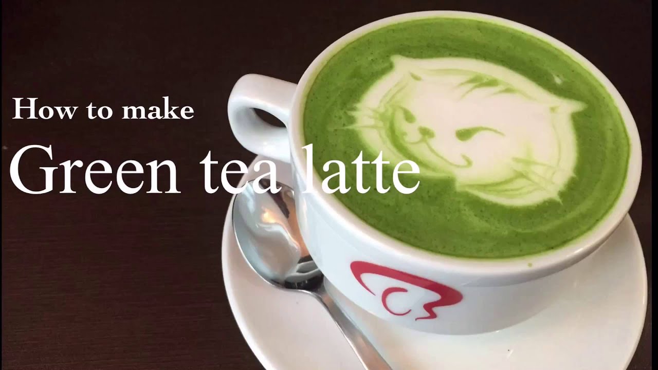 How to make green tea latte!☕︎抹茶ラテの作り方！
