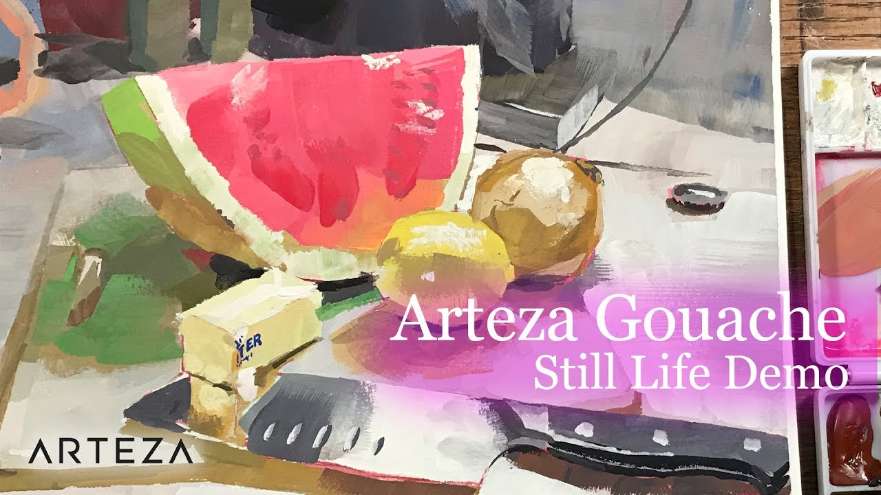 Arteza Gouache Still Life Demo