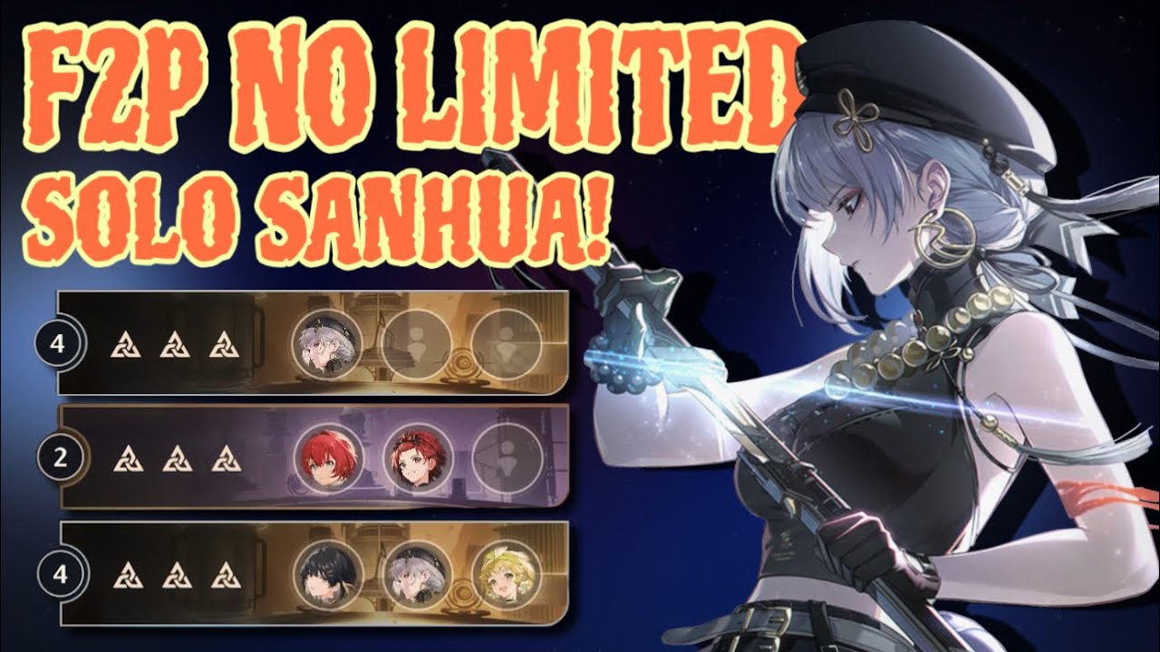 Solo Sanhua, Duo Danjin x Chixia!! F2P No Limited The New Tower of Adversit 2.7 36/36 Clear