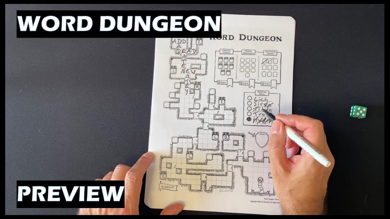 Word Dungeon PnP Board Game Preview
