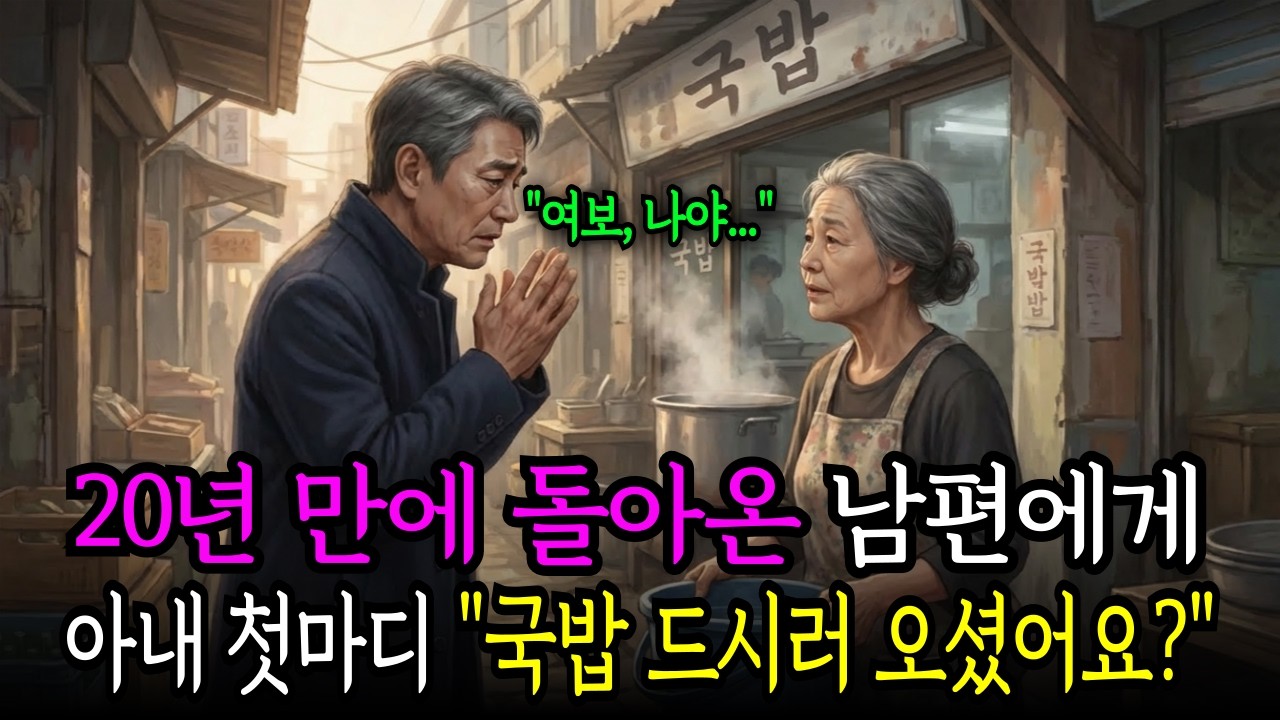 남편이 재벌회장이 되어 20년 만에 고국 땅을 밟았는데, 시장통에서 절뚝거리며 아내가 건넨 한마디 