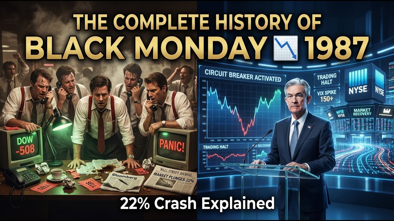 The Complete History of BLACK MONDAY 📉 1987 Stock Market Crash Explained | Sleep Story