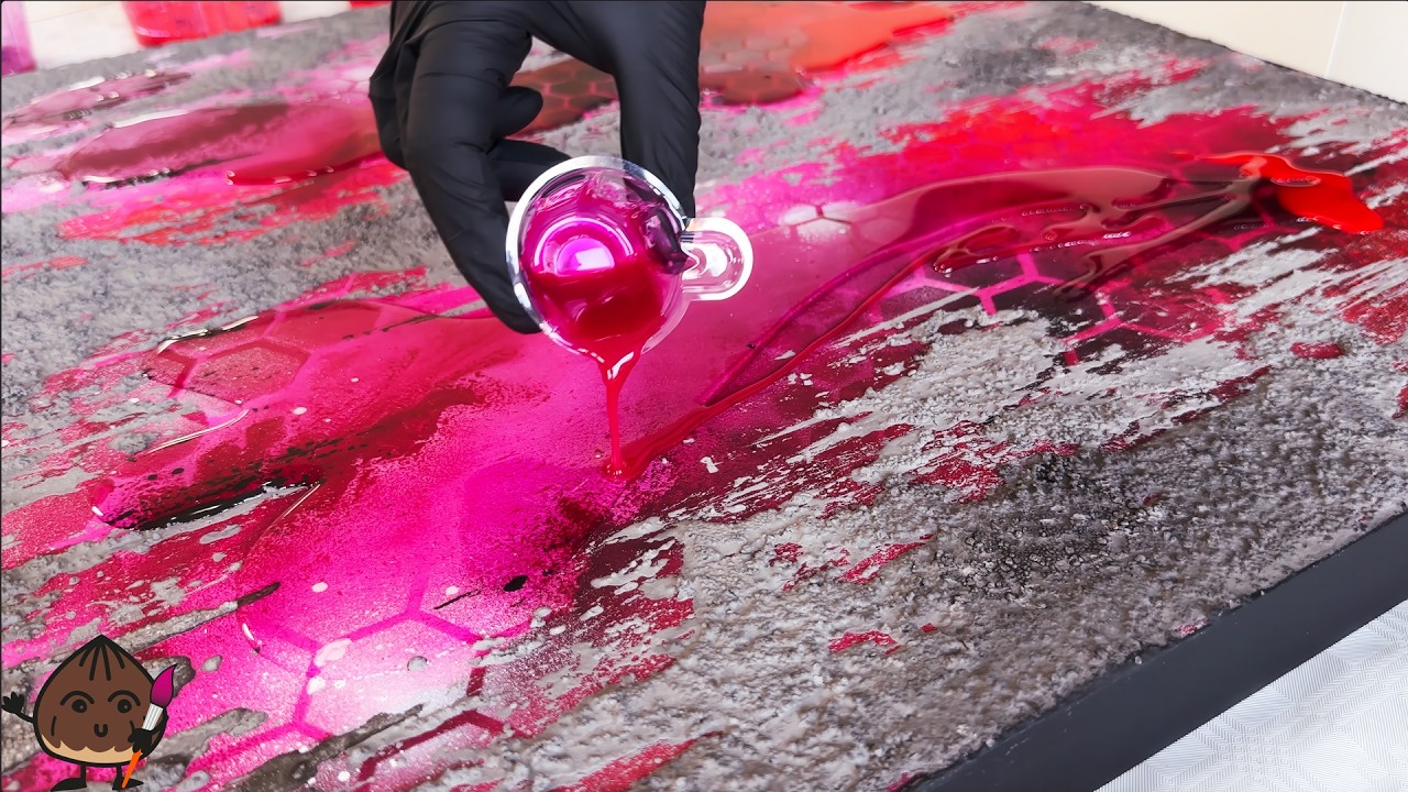 Resin Art im Flow | Ruhiger Mixed-Media-Prozess (ASMR)