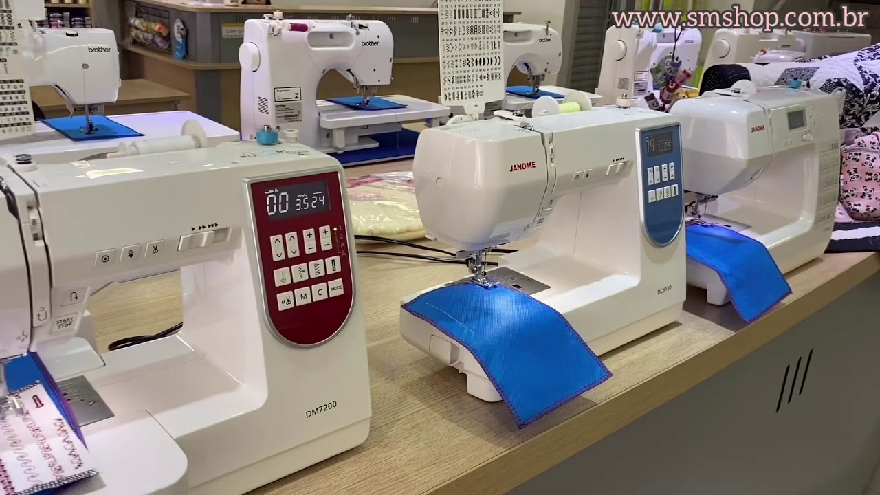 Conhecendo Máquina de Costura Janome DM7200, DC6100 e 1050DC - Sm Shop