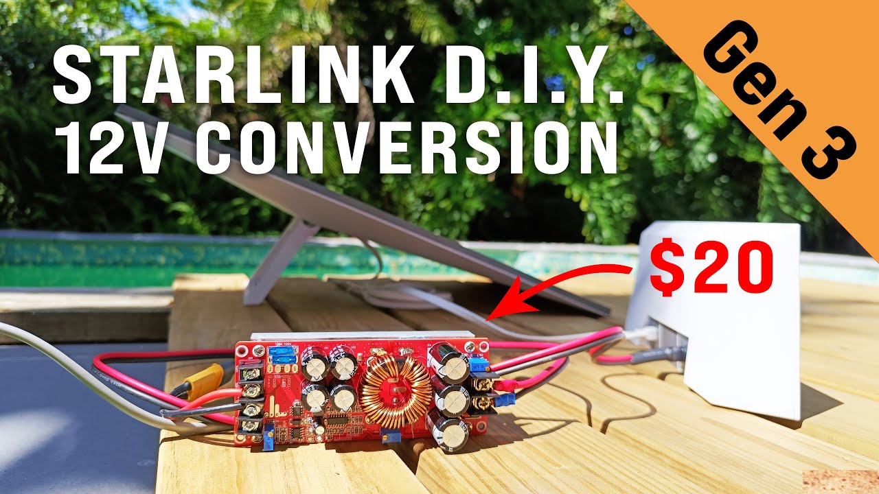 Starlink Gen 3 12V Conversion - affordable DIY solution for off-grid satellite internet