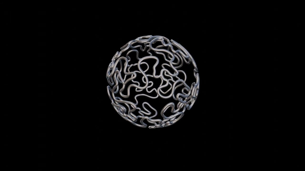 Differential Line Growth simulation on a sphere