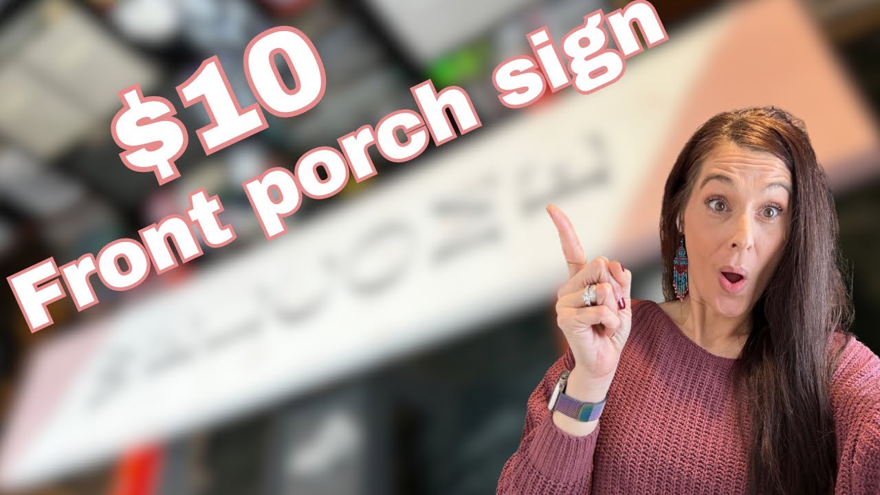 How to make playwood Welcome front porch 5ft Sign for $10 with No Cricut 😱 Easy & Quick!
