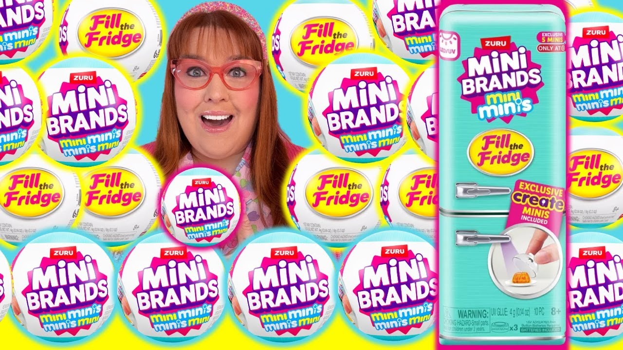 💛 UNBOXING MINI BRANDS FILL THE FRIDGE MINIS & REFRIGERATOR!!!
