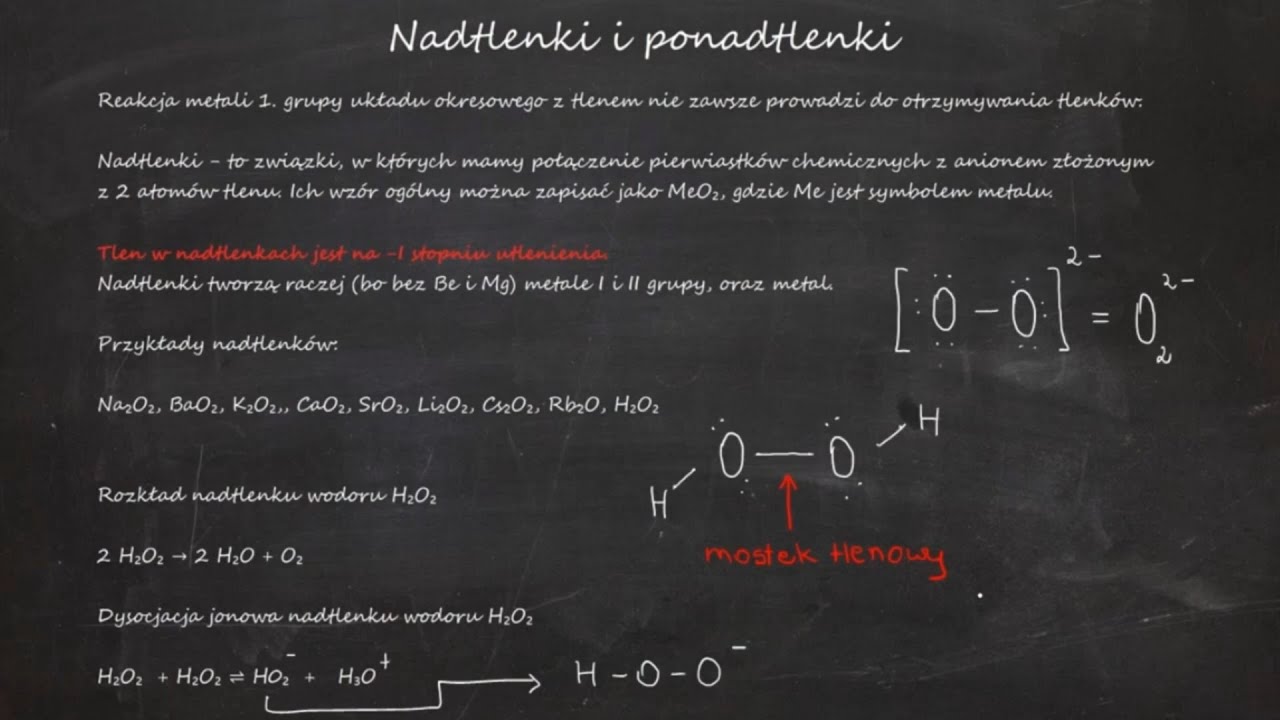 Nadtlenki i ponadtlenki &mdash; jak je rozpoznać i zapisać?