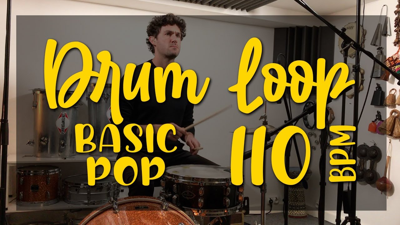 DRUM LOOP - BASIC POP - 110bpm [FAT SNARE]