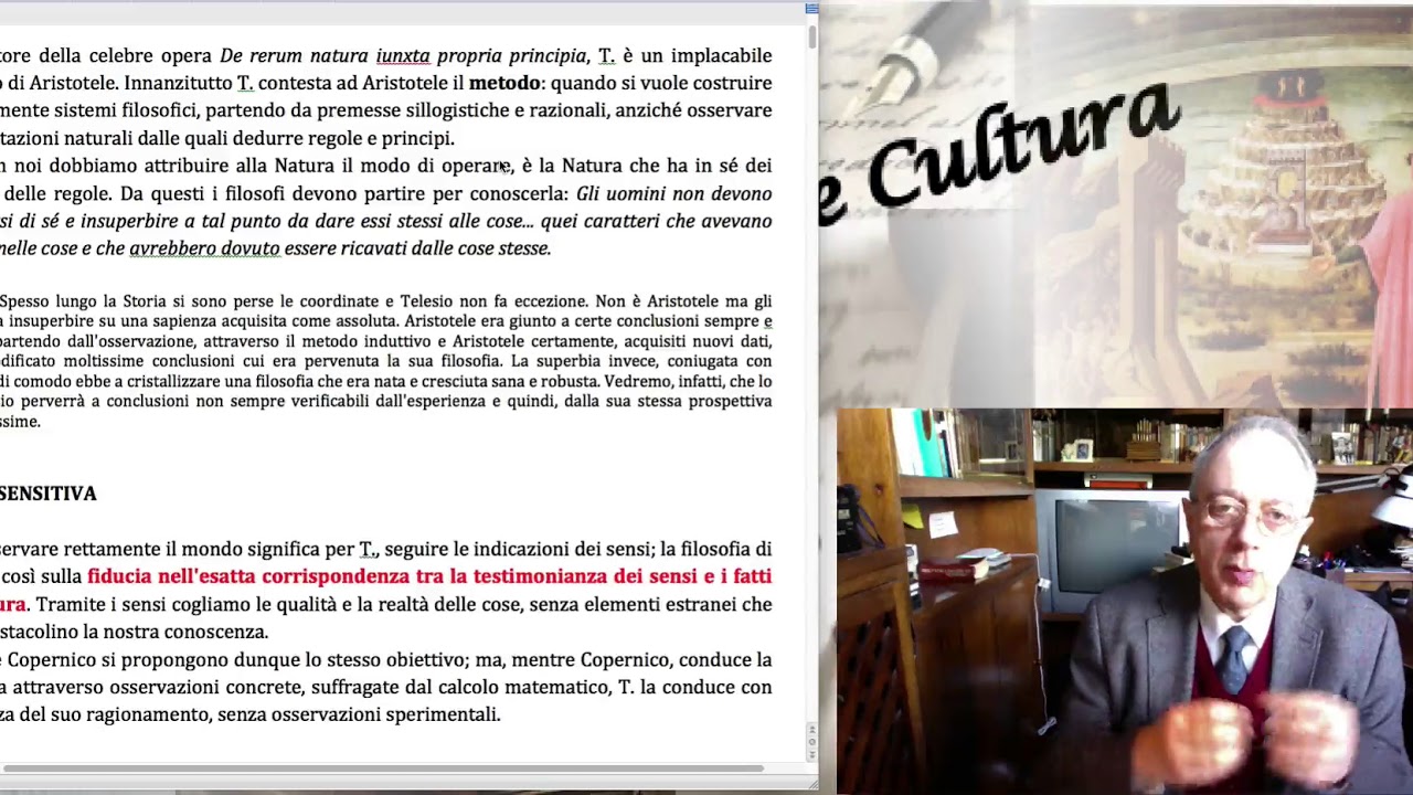 Naturalismo: Bernardino  Telesio