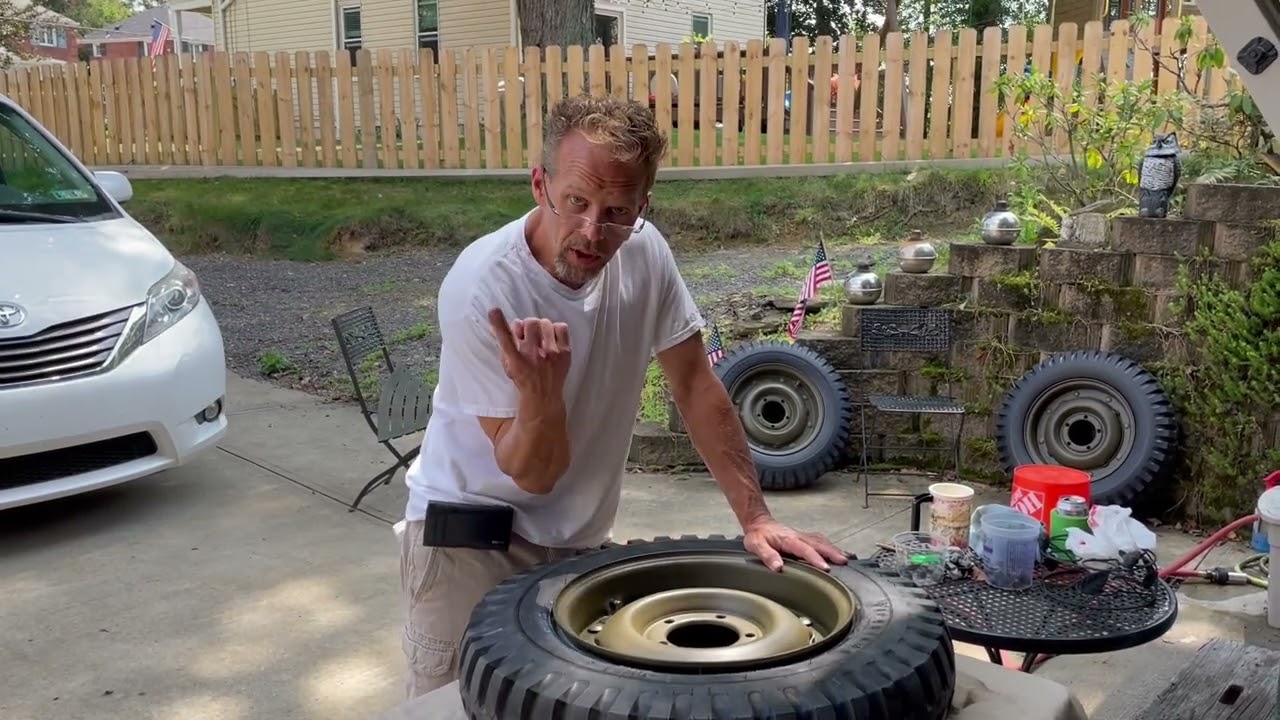 Mounting Tires on Willys MB Ford GPW WWII Jeep combat rims