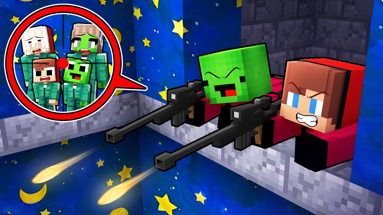 JJ and Mikey Became Secret Snipers to Troll Families in SQUID GAME 3 in Minecraft (Maizen)