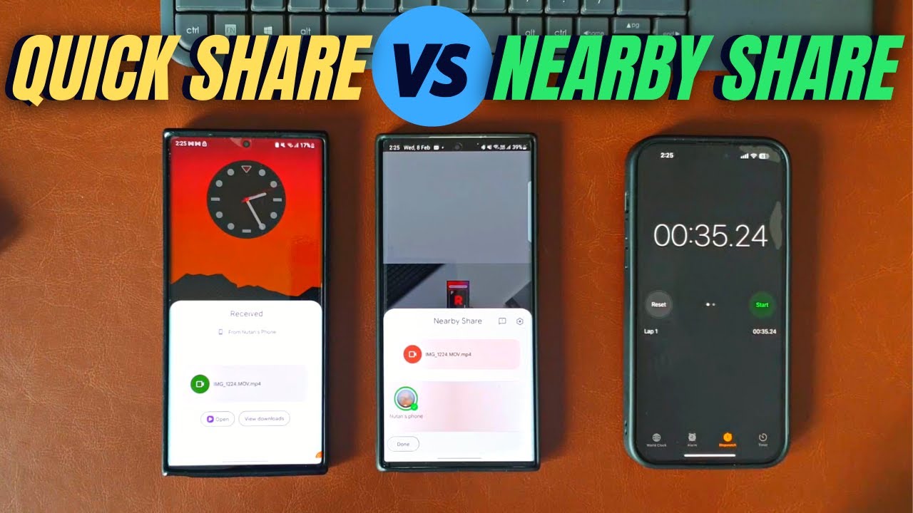 Samsung Quick share Vs Nearby share - Which is better/Faster?