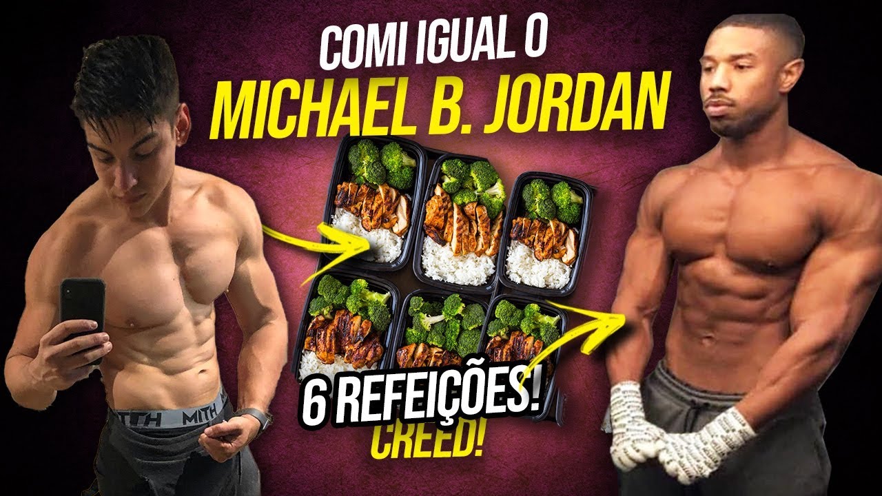 FIZ A DIETA DO MICHAEL B JORDAN! (Creed 2) // *SHAPE TRINCADO* Dieta dos Famosos na PRÁTICA!!