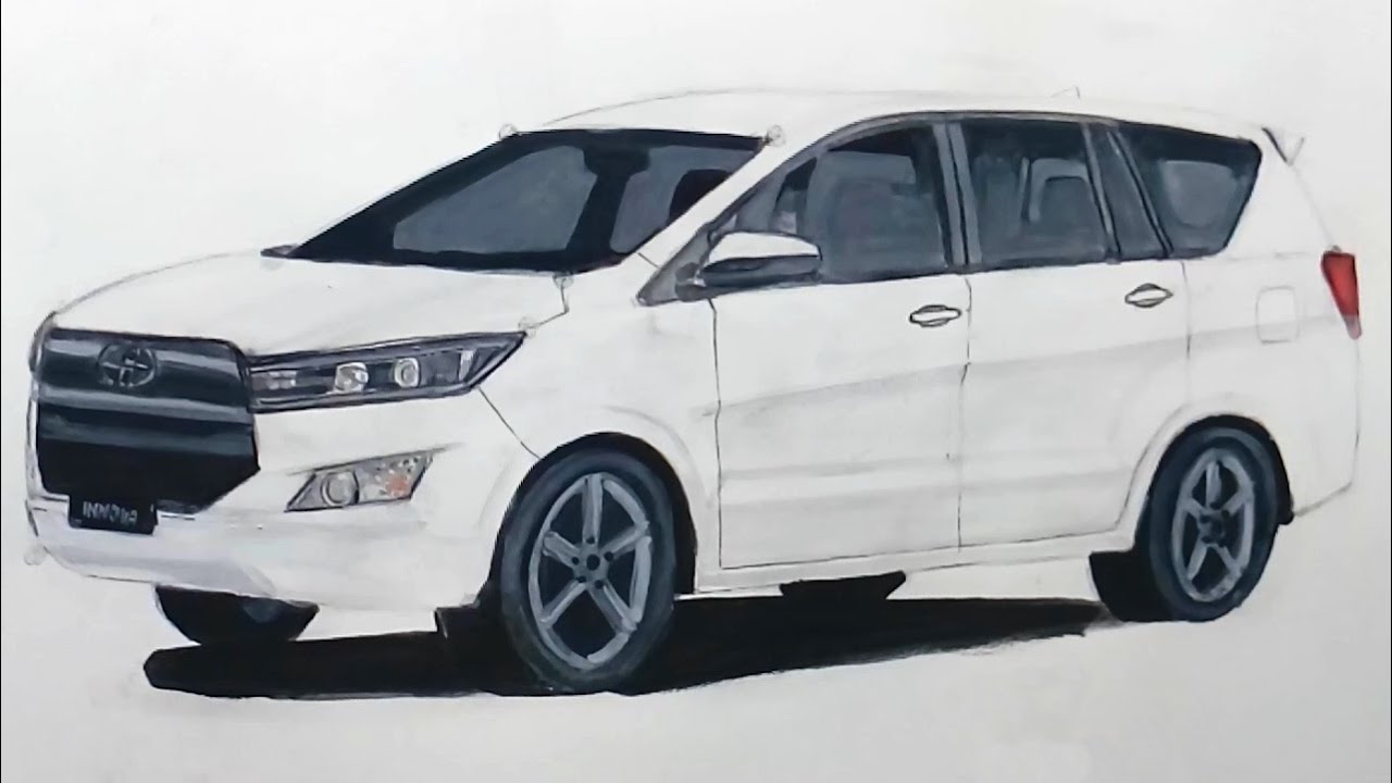 Toyota Innova Drawing || SWAY || Step By Step || Watercolor