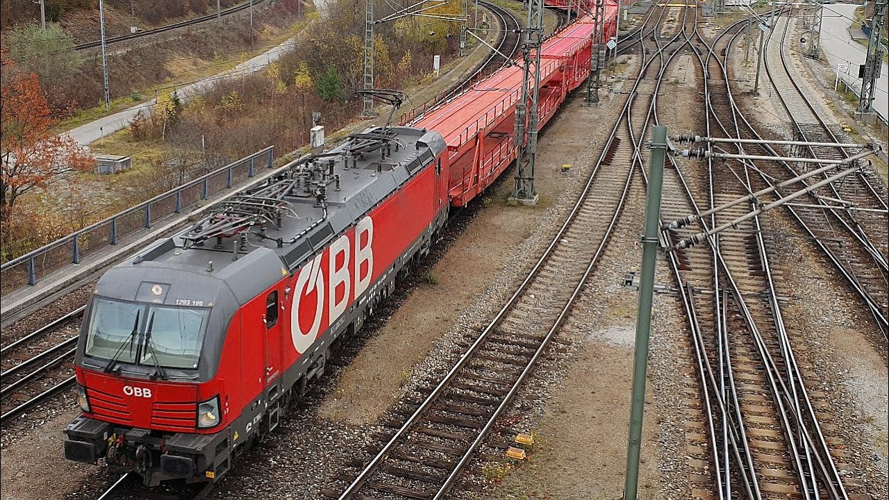 Güterzugverkehr am Rangierbahnhof München-Nord: Mit ÖBB-Reihe 1293 & DB-Standardloks