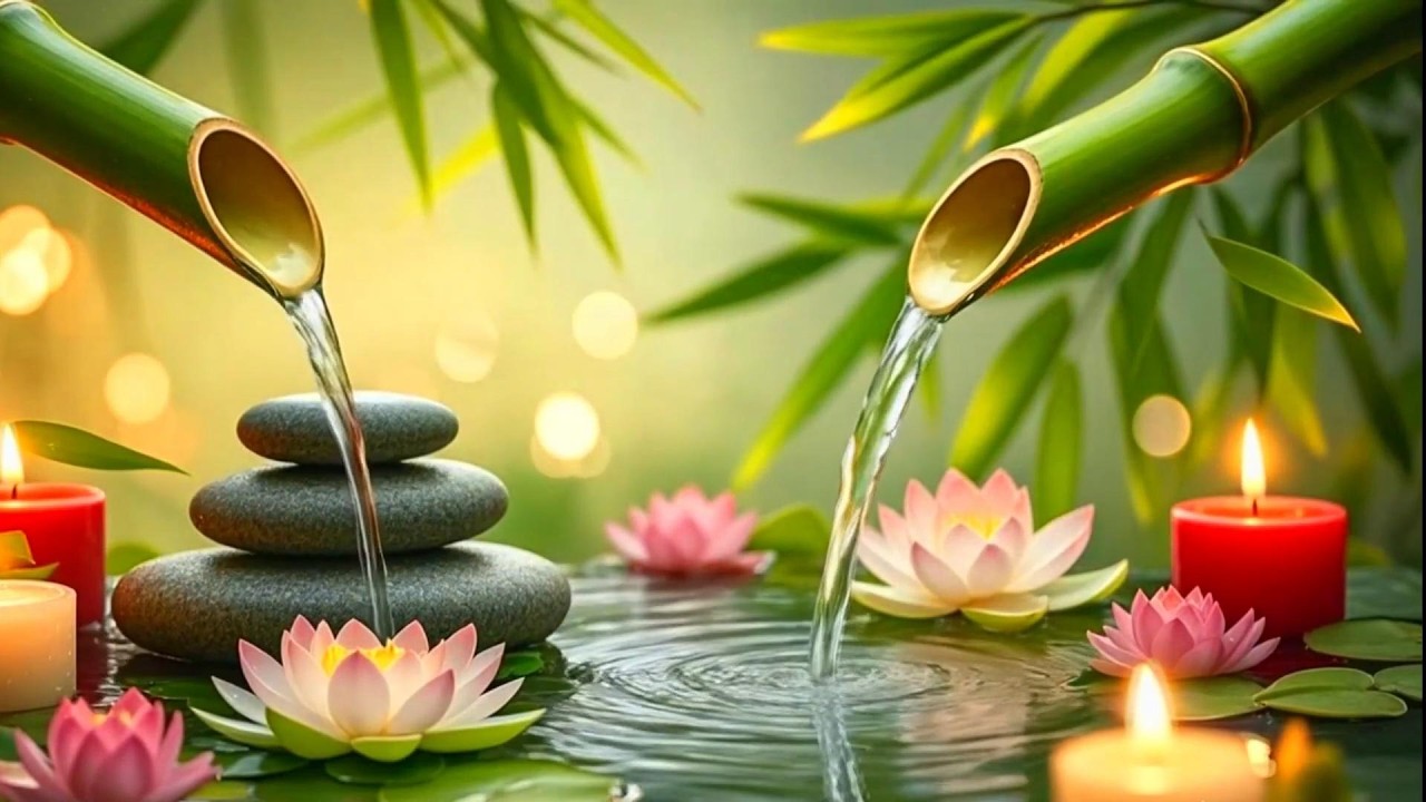 Deep Calm Night Music and Water Sounds 🌿 Stress Anxiety Relief for Sleep