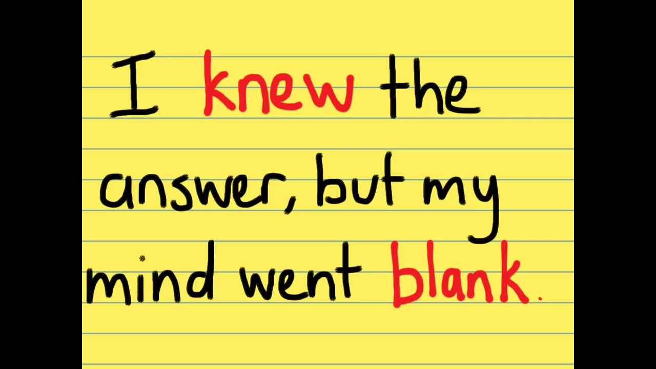 My mind went blank in the exam - How to overcome this