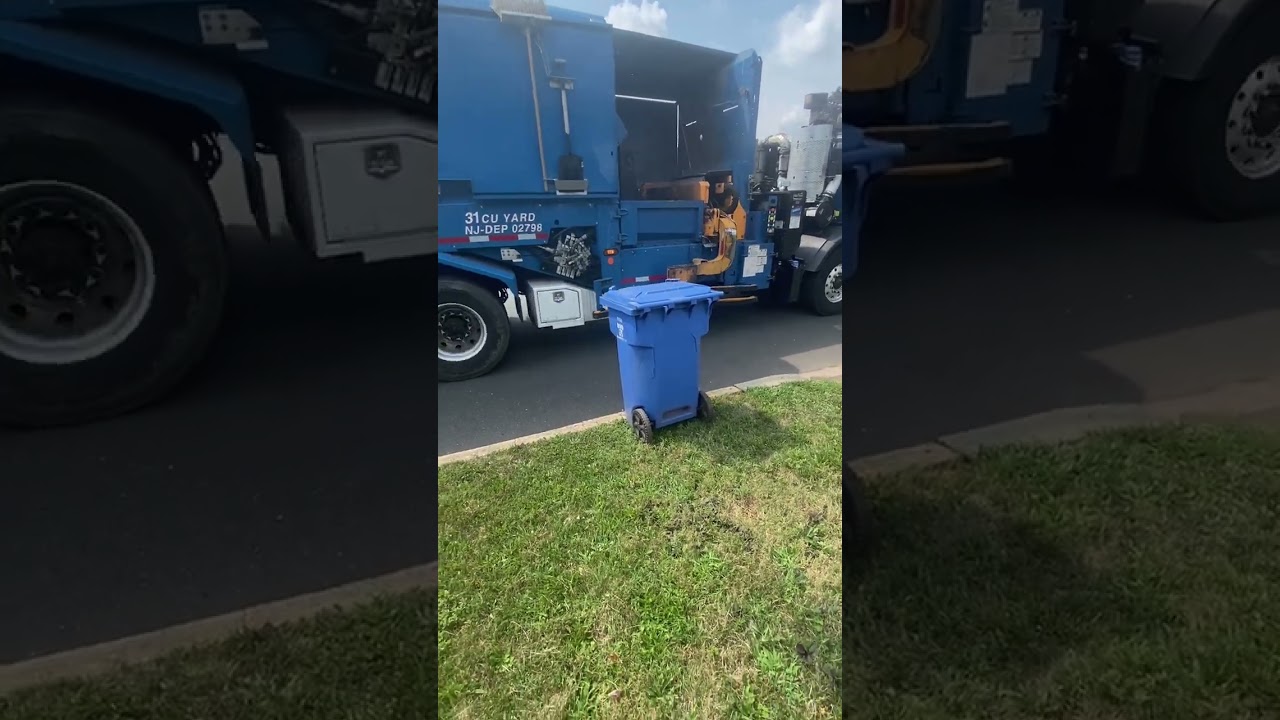 Republic services labrie experts on trash + rear  loader on a WM cart 