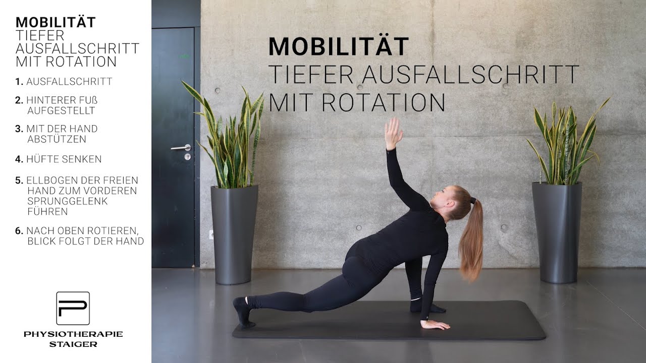 Mobilität - Tiefer Ausfallschritt mit Rotation