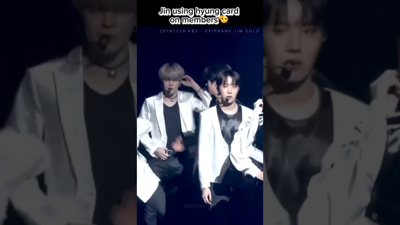 Jin using hyung card on members 🫡 ##btsot7forever #btsarmy # jin