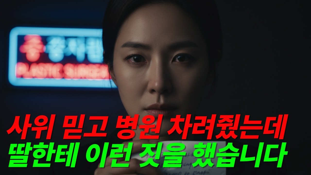 친정 어머니 이억오천으로 병원 세워줬더니…간호사랑 눈이 맞아 이혼하자고 했습니다