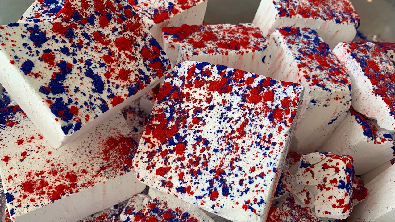 ASMR• Gym Chalk crumble!! Happy 4th y’all!! 🇺🇸💙🤍❤️🇺🇸