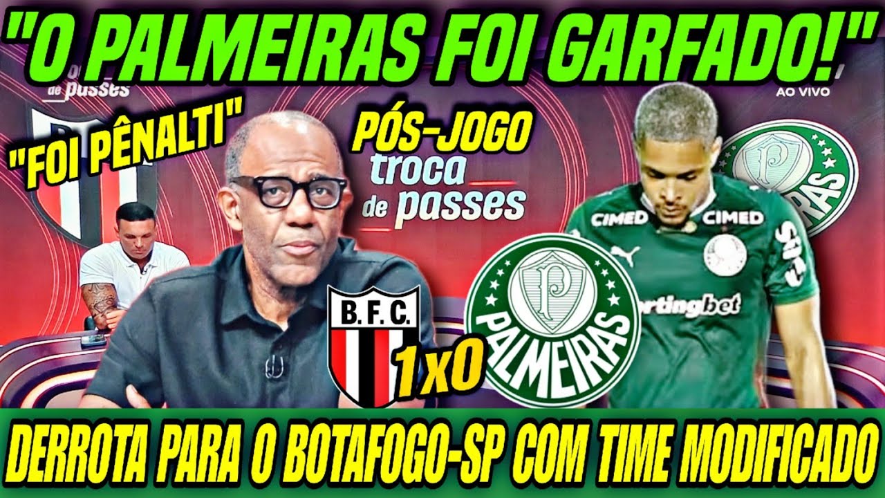 “O PALMEIRAS FOI GARFADO!” | PÊNALTI IGNORADO e DERROTA para o Botafogo-SP