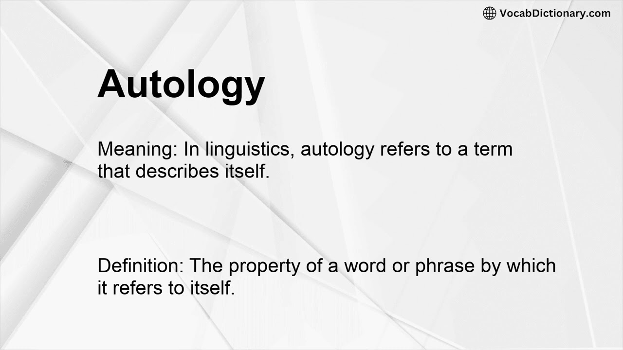 Autology Meaning