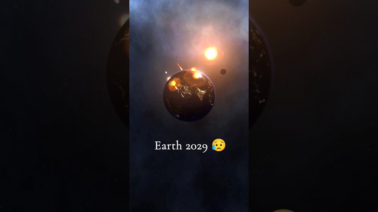 Asteroid hitting earth in 2029 😥 #earth #asteroid #hitting #2029