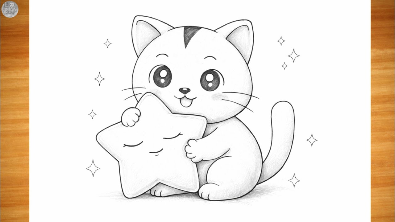 Cute Cat Drawing 🐱 Easy Pencil Sketch | How to Draw a Cat Step by Step #shorts