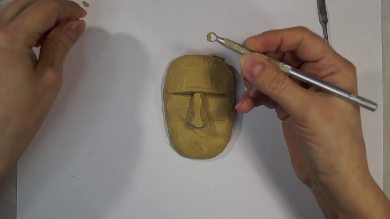 Лепка лица куклы ч 1.