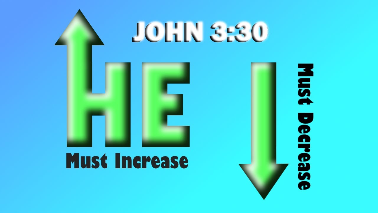 He Must Increase, I Must Decrease (John 3:30) 4.4