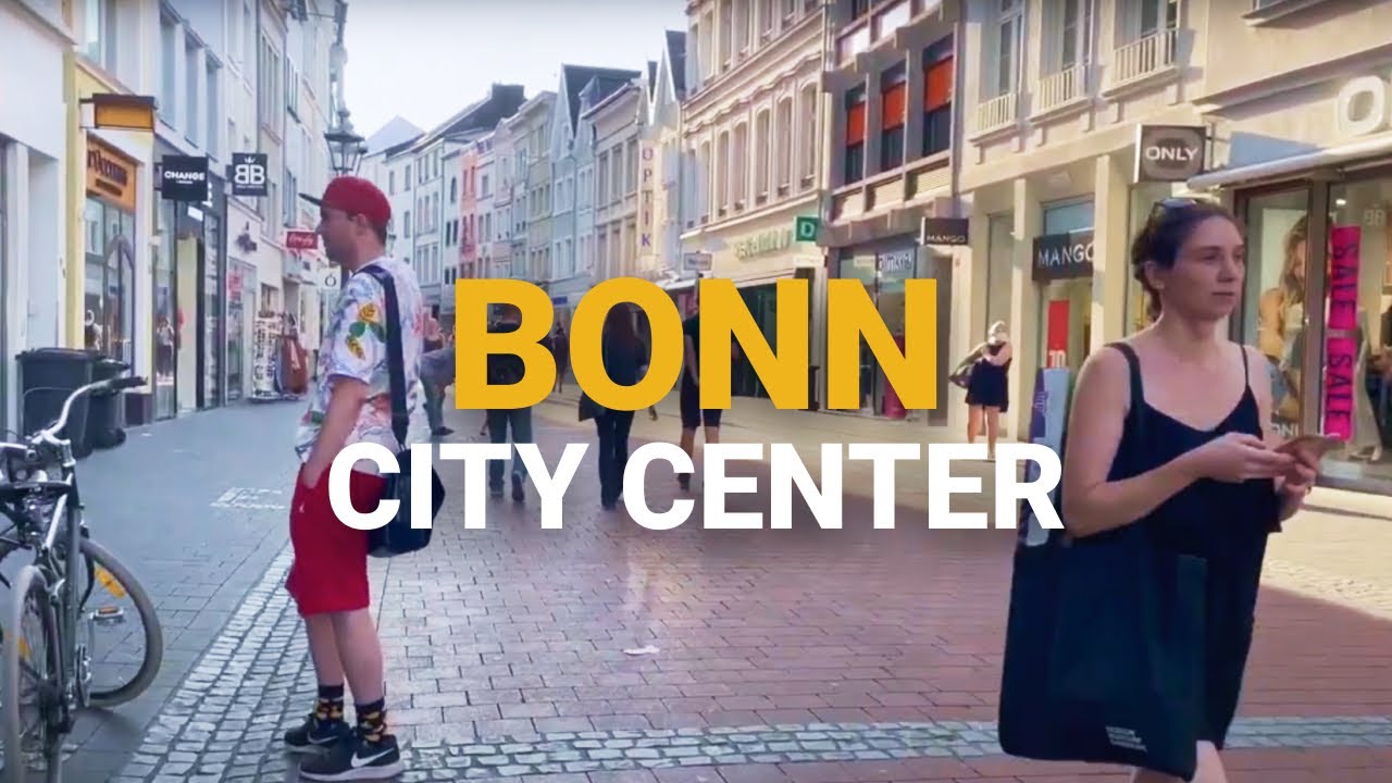 BONN 🇩🇪 Walking Tour🚶 in the City Center in the Sunny Crowded Day